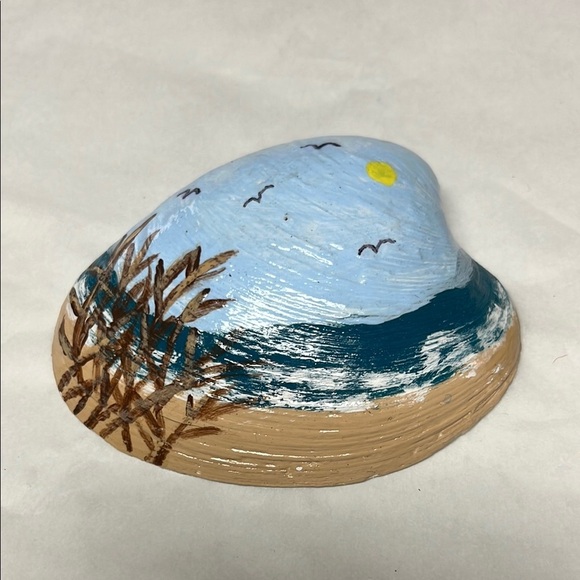 Hand Painted Coastal Scene - Picture 1 of 6